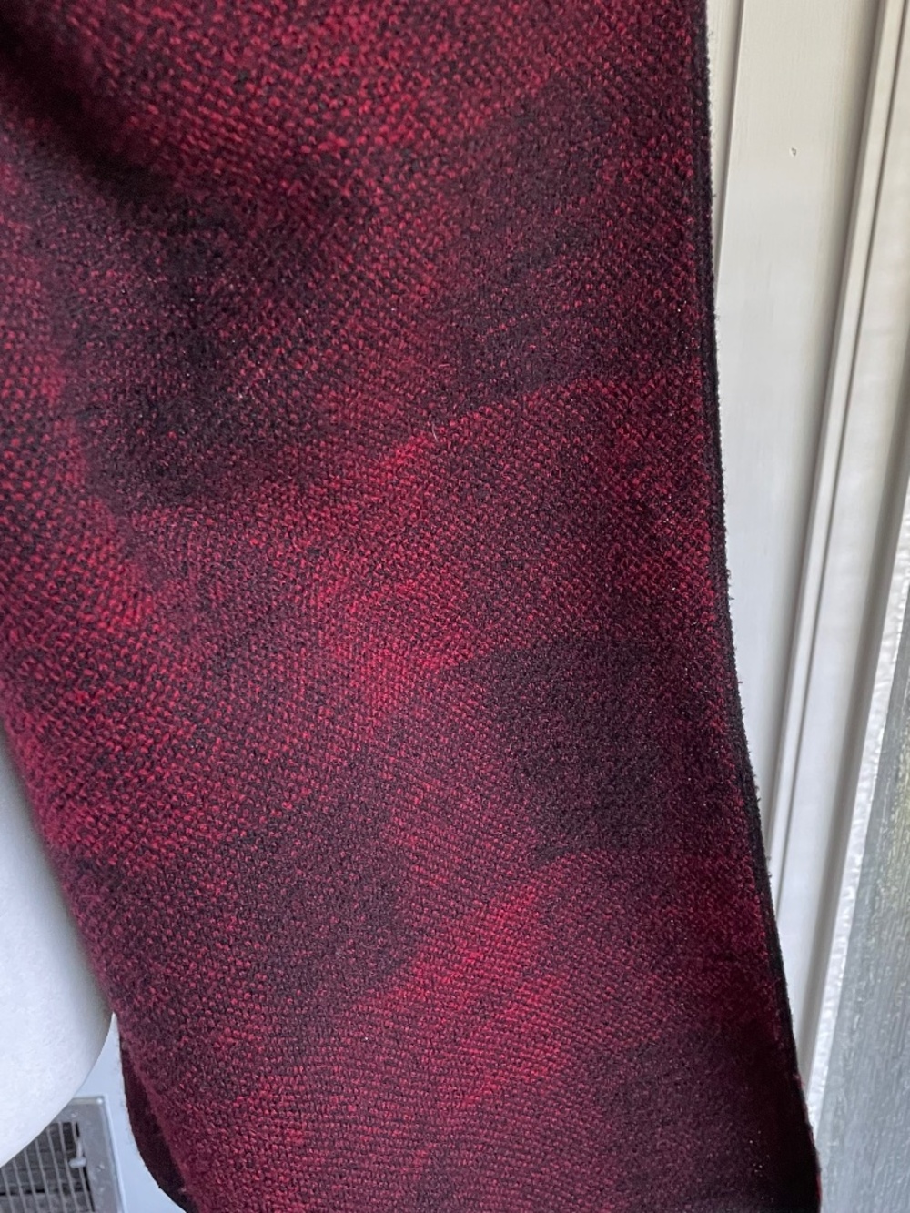 Katie Todd 100% Wool Buffalo Plaid Open Front Sweater Vest Medium Red Black Cozy - Picture 6 of 8